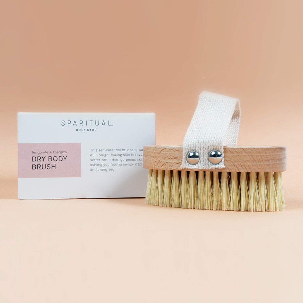 SpaRitual Dry Brush for Cellulite & Lymphatic Health | Ergonomic Sisal Hemp Bristles