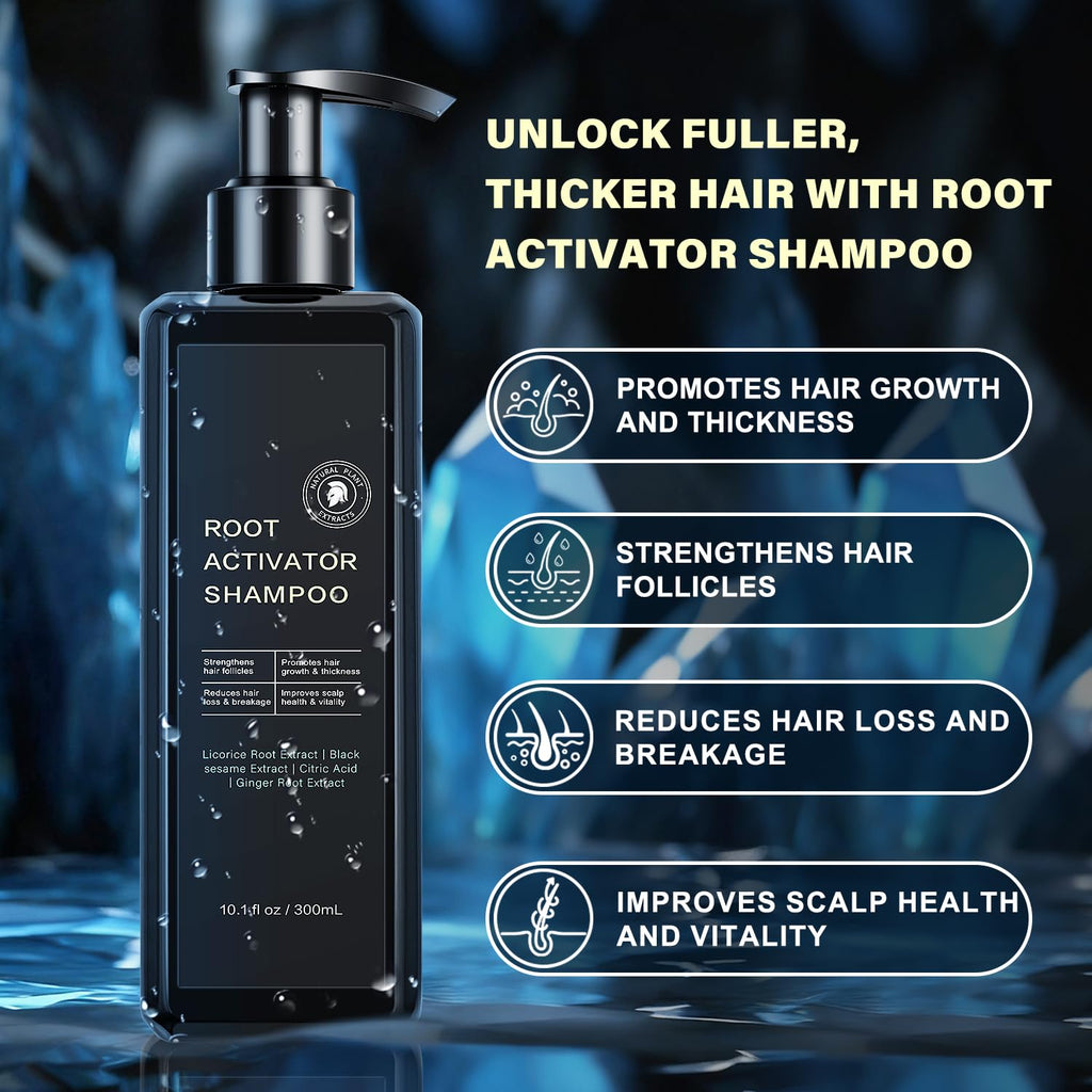 Root Activator Shampoo For Men – Hair Growth Shampoo for Hair Loss and Thinning Hair – 300 mL/10.1 fl oz | SPARTAN HAIR
