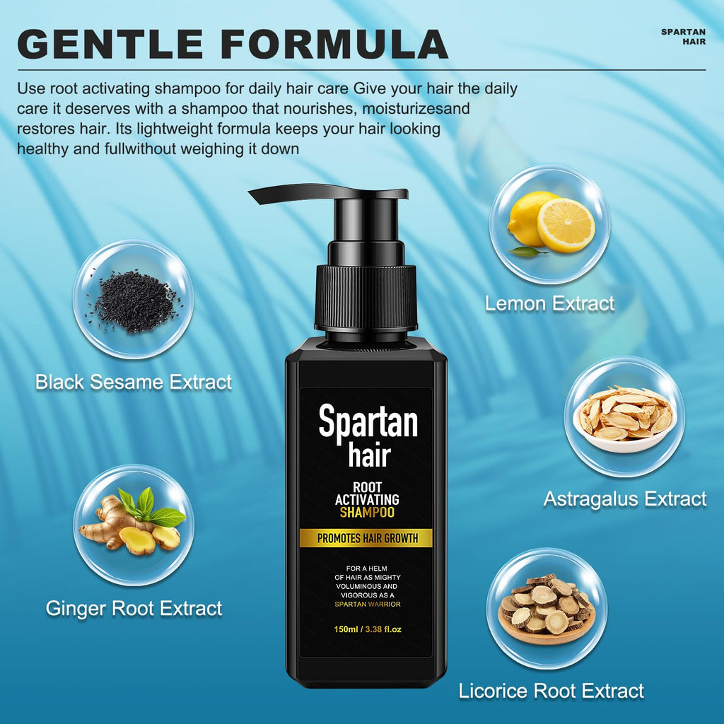 SPARTAN HAIR Shampoo for Men – Strengthening & Smoothing for Thinning & Gray Hair