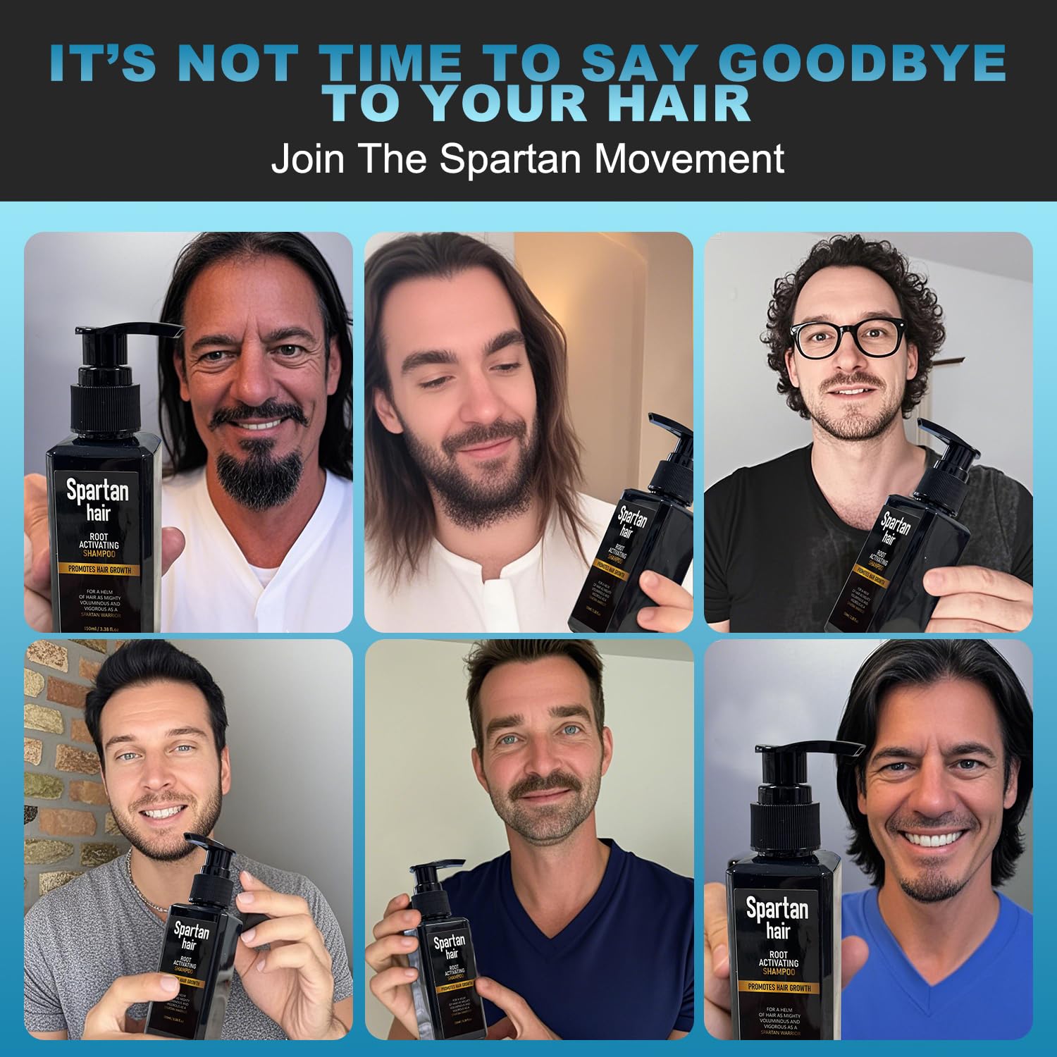 SPARTAN HAIR Shampoo for Men – Strengthening & Smoothing for Thinning & Gray Hair