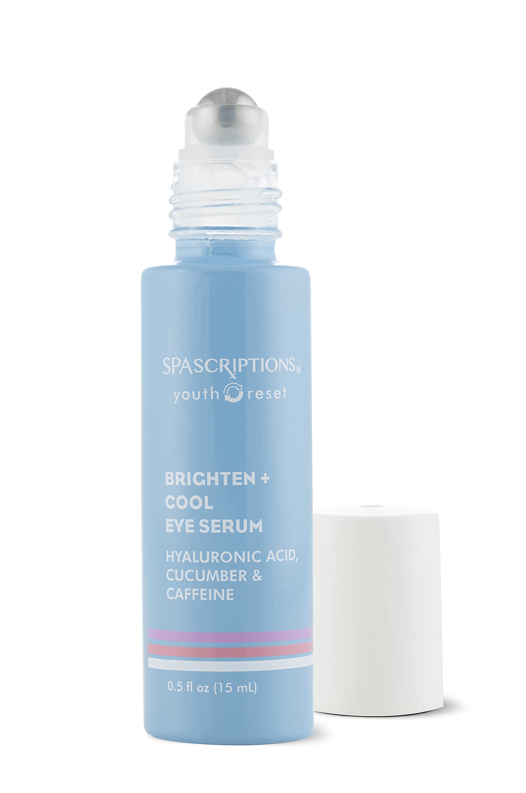SpaScriptions Brighten + Cool Eye Serum – Hyaluronic Acid, Cucumber & Caffeine | 0.5 fl oz