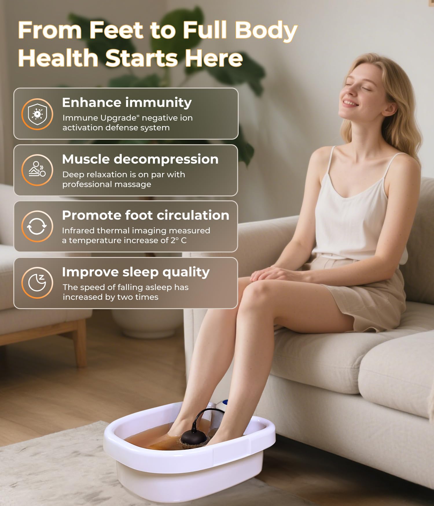 SPATOES Ionic Foot Detox Machine 3.0 – At-Home Foot Spa & Detox Bath