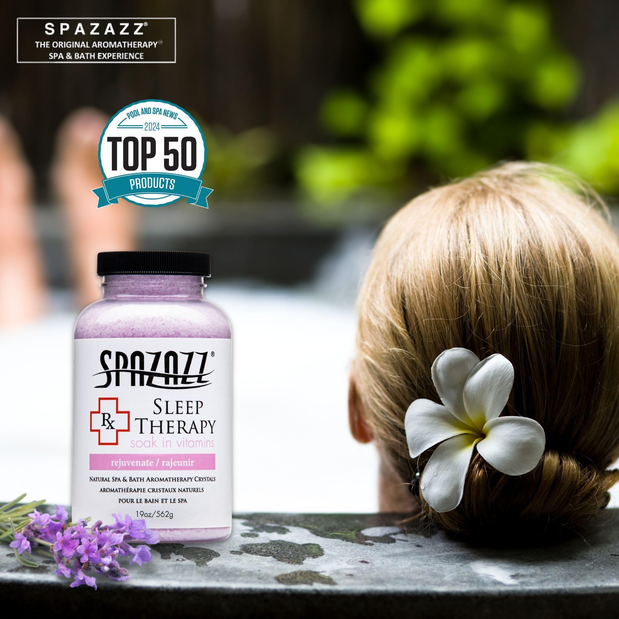 Spazazz Aromatherapy Salt Crystals 19oz – Sleep Therapy, Oil-Free Spa Bath Soak