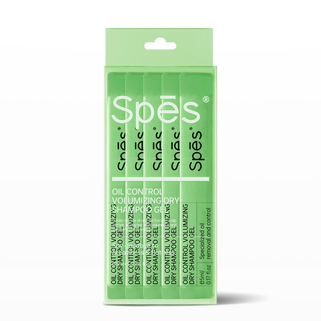 Spes Dry Shampoo Oil Control Gel – No-Rinse, 24-Hr Oil Control, 5x5ml Cedar Scent