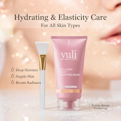 SPIANEST YULI and YURI Collagen Night Wrapping Masks – Hydrating Peel-Off Facial Night Masks