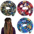 Spira Lock Dreadlock Hair Ties – 3 Pcs Set (16in/40cm) Colorful Spiral Hair Ties for Dreadlocks & Thick Hair