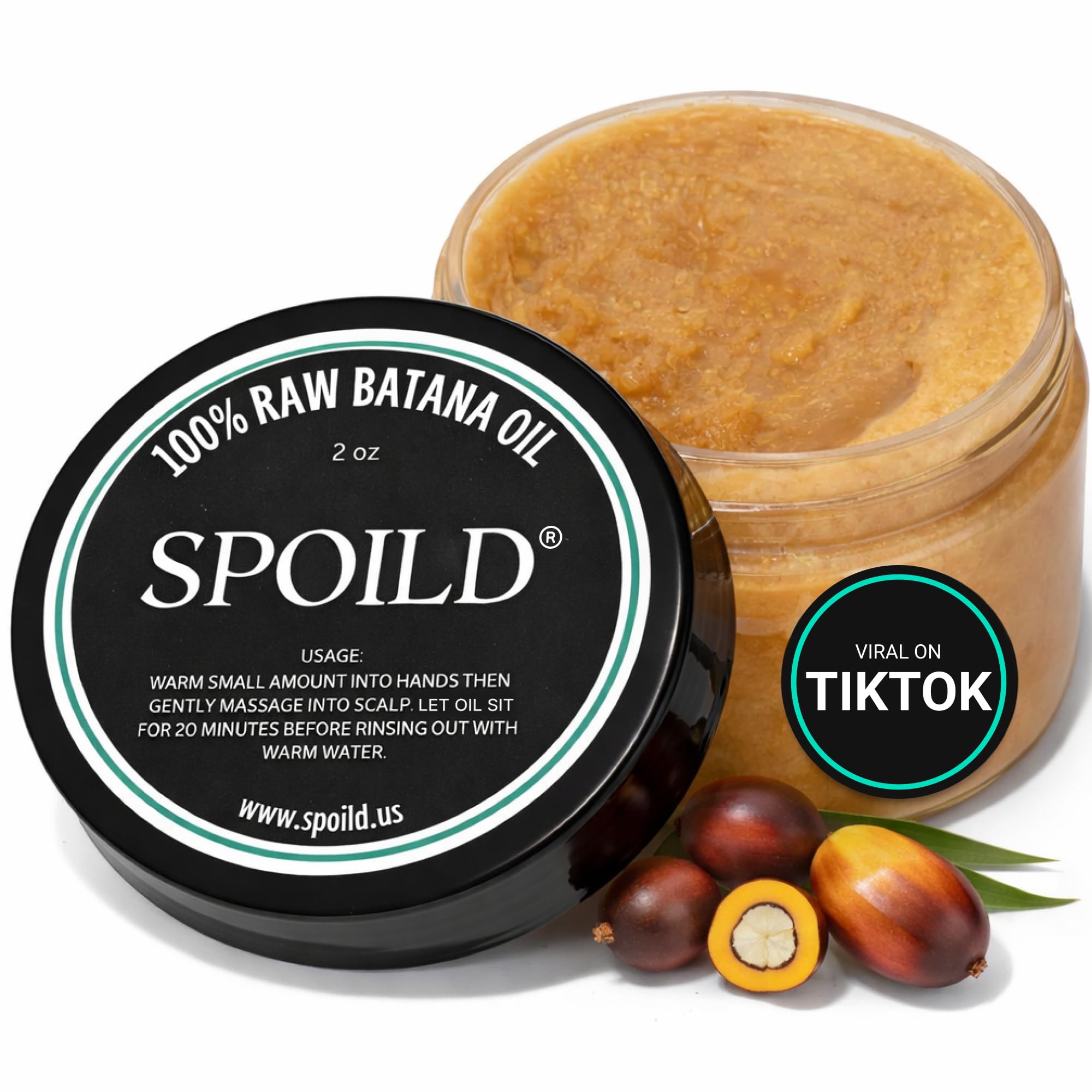 SPOILD Raw Batana Oil for Hair Growth – Organic, Unrefined, 2oz (Honduras)