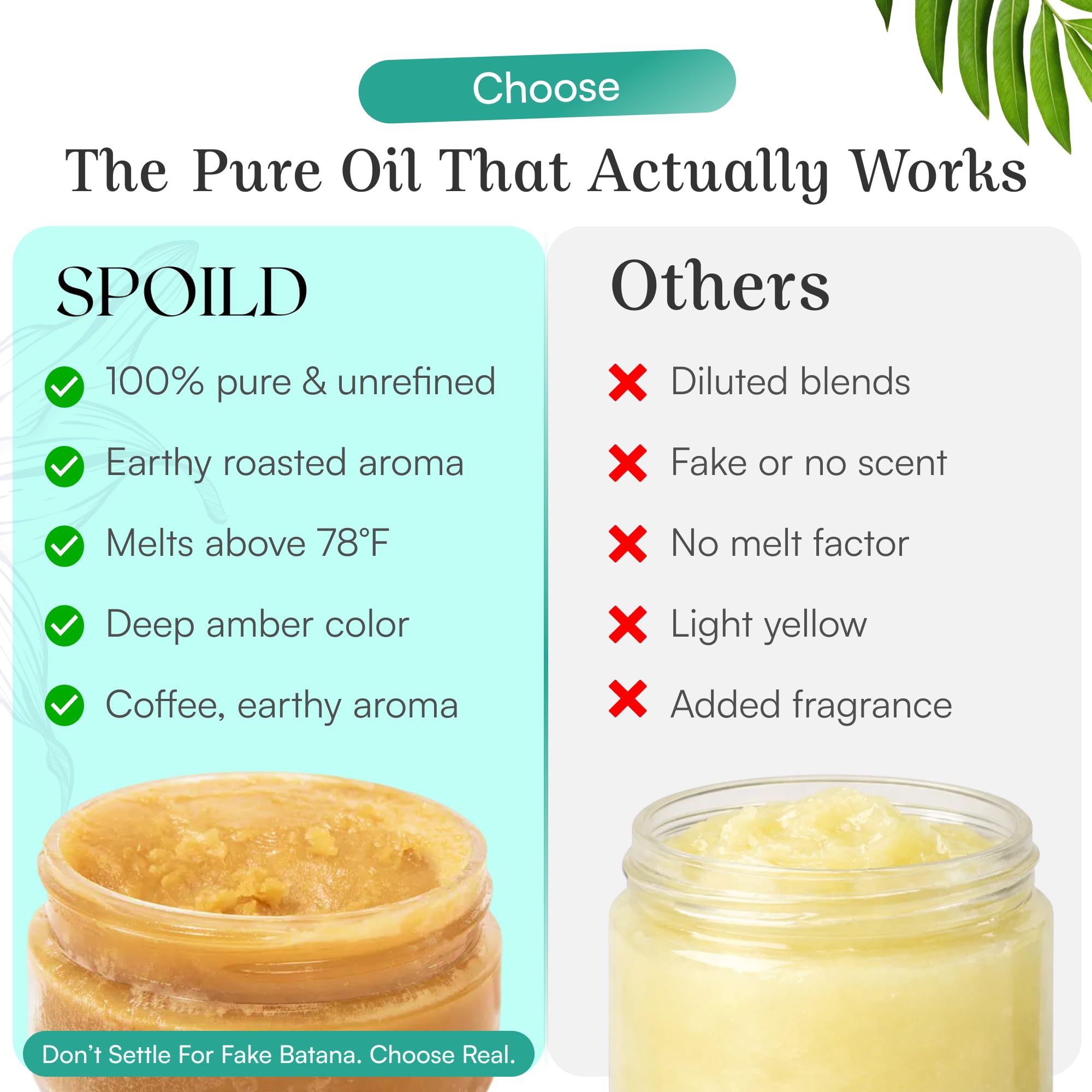 SPOILD Raw Batana Oil for Hair Growth – Organic, Unrefined, 2oz (Honduras)