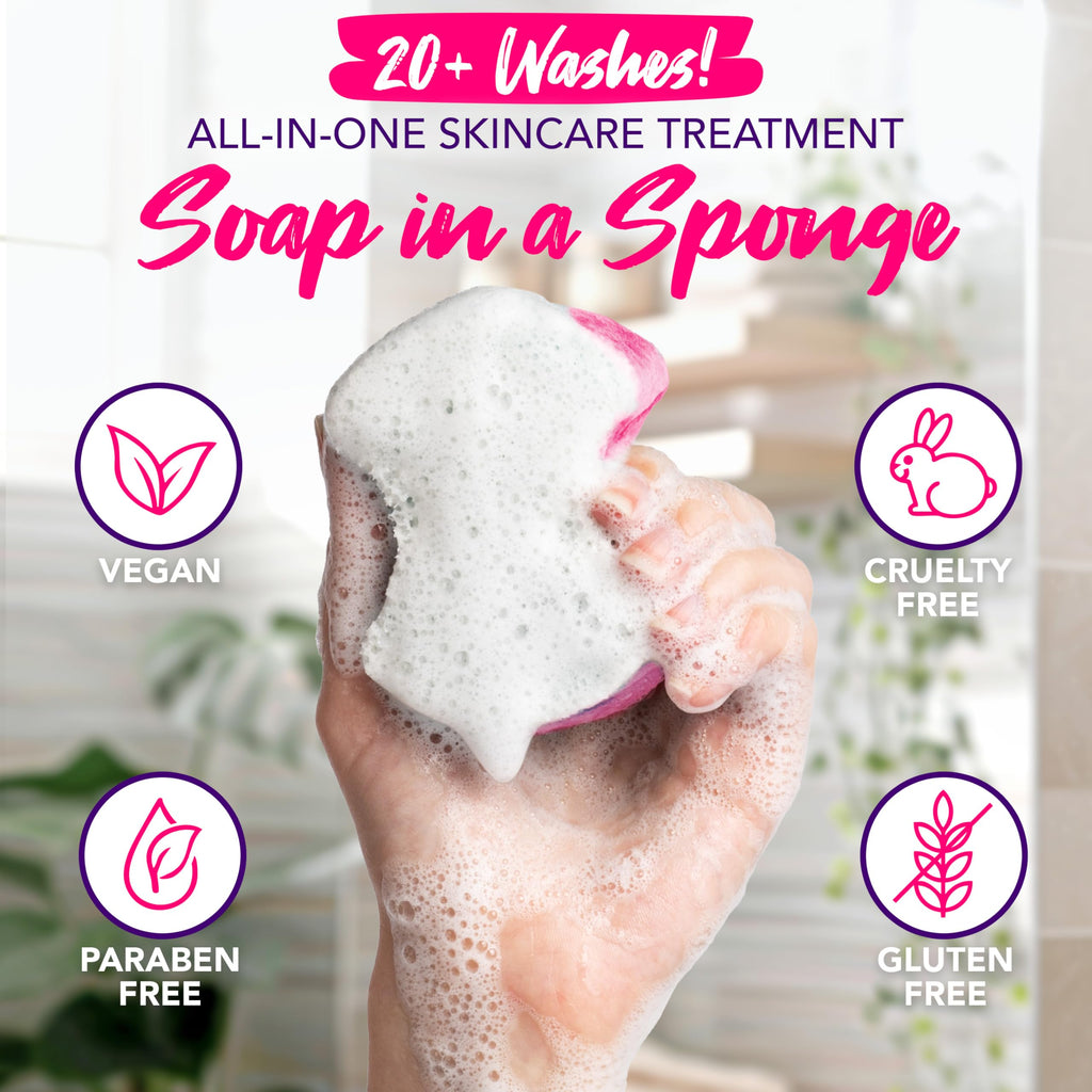 Spongeables Pedi Scrub Foot Exfoliating Sponge – Lavender, 6 Count