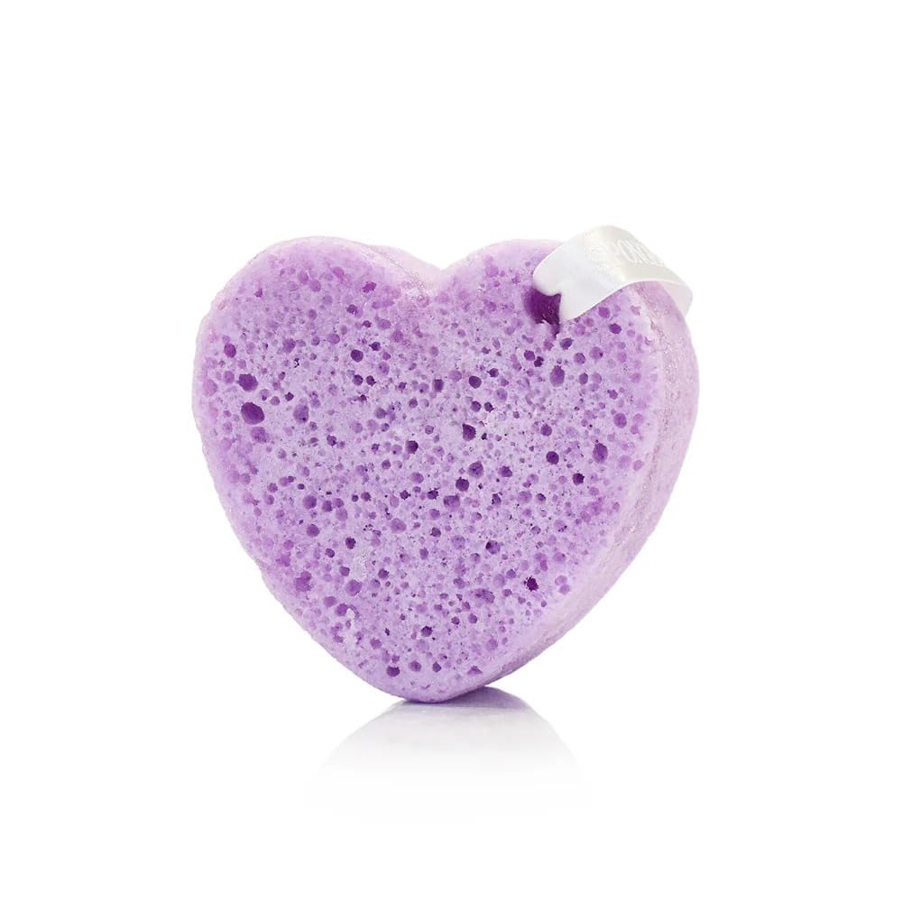 Spongellé Lily Heart Buffer – Exfoliating Sponge & Body Wash Gift Set