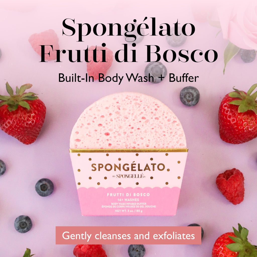 Spongellé Spongelato Loofah Exfoliating Body Scrubber | Gelato-Inspired Bath Buffer