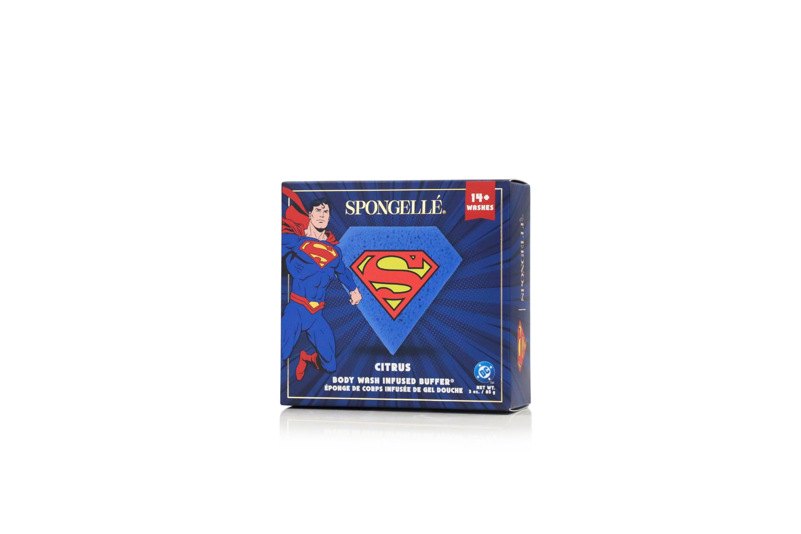 Spongellé Superman Citrus Body Buffer | DC Super Hero Collection