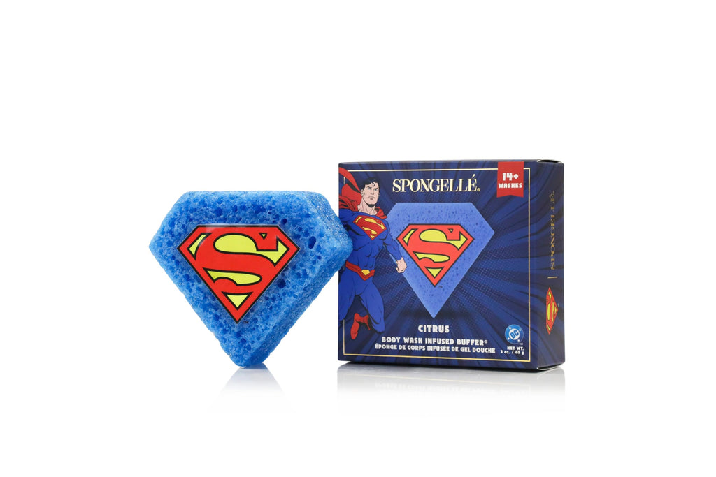Spongellé Superman Citrus Body Buffer | DC Super Hero Collection