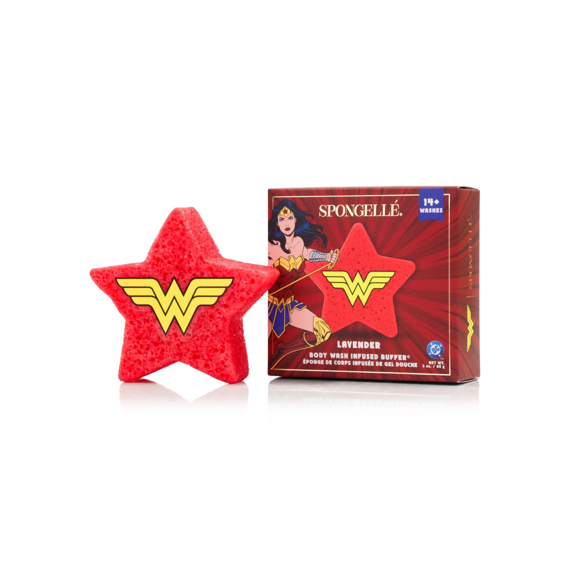 Spongellé Wonder Woman Lavender Body Buffer – DC Super Hero Collection