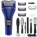 Spriaq Electric Callus Remover for Feet – 16-in-1 Rechargeable Pedicure Kit (Blue)