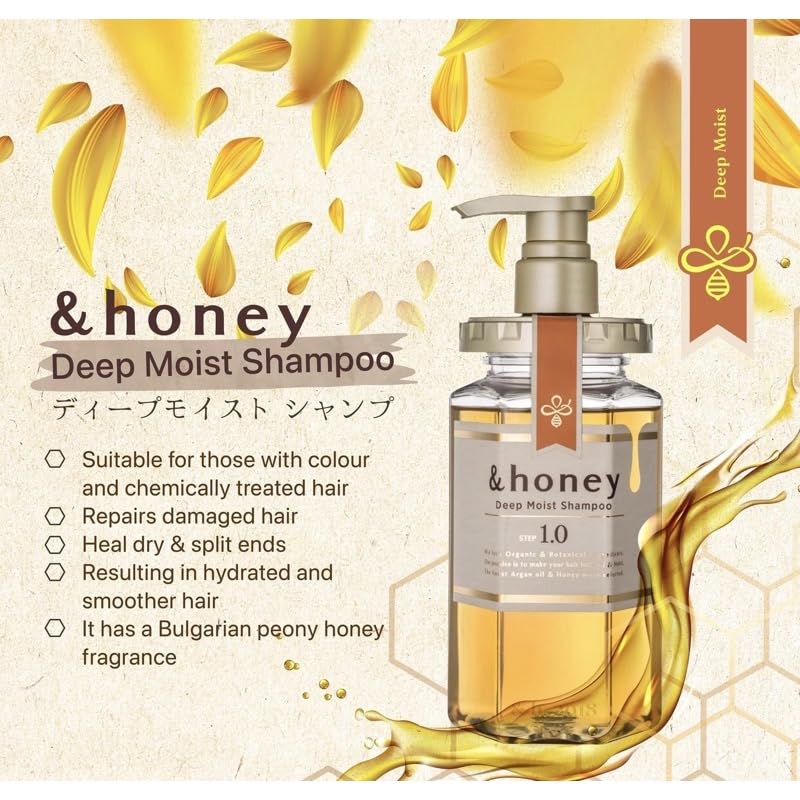 Sprout Talk &honey Deep Moist Shampoo & Treatment Set with Hair Tie | Deep Hydration & Repair