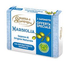 Spuma di Sciampagna Marsiglia Antibacterial Natural Soap — 4 Bars (125 g)