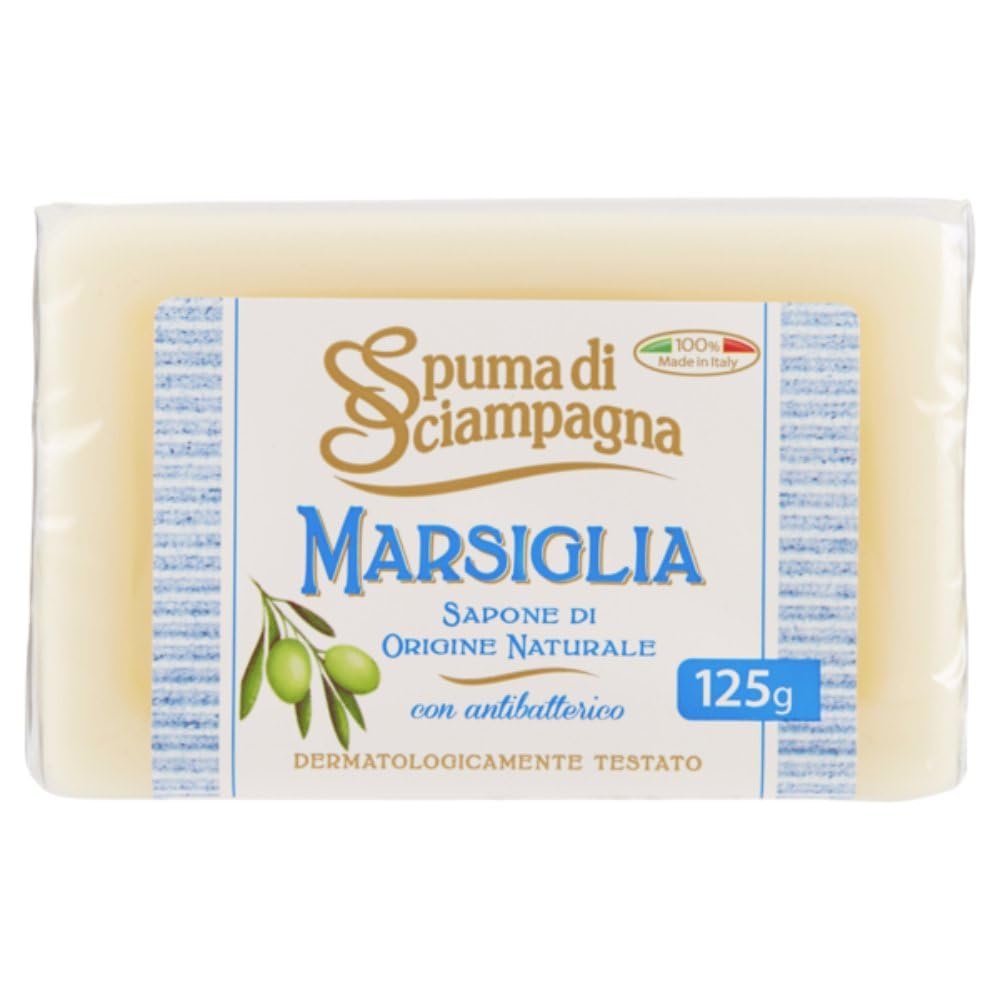 Spuma di Sciampagna Marsiglia Antibacterial Natural Soap — 4 Bars (125 g)