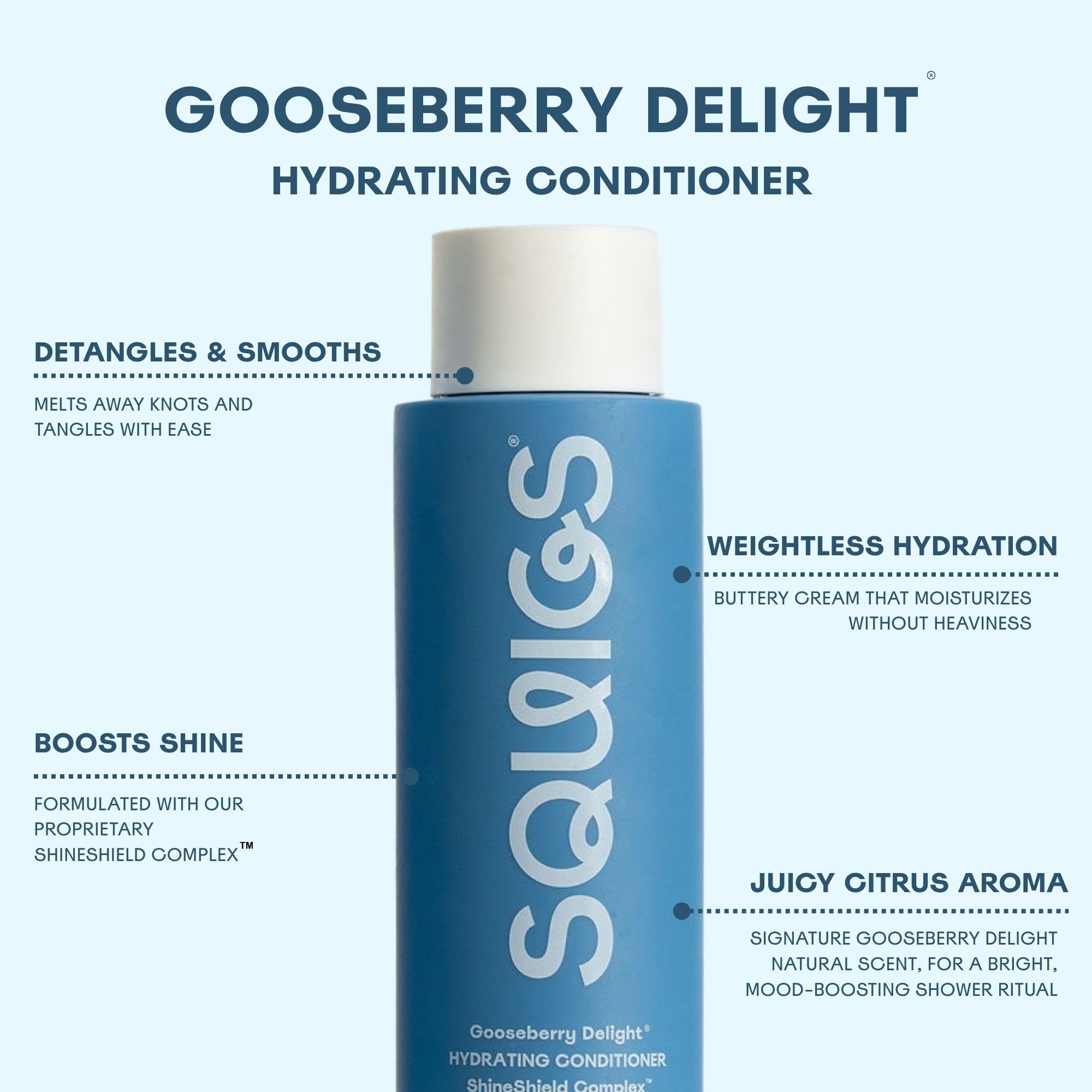 Squigs Gooseberry Delight Hydrating Conditioner – Allure Best of Beauty Winner | Detangling & Vegan