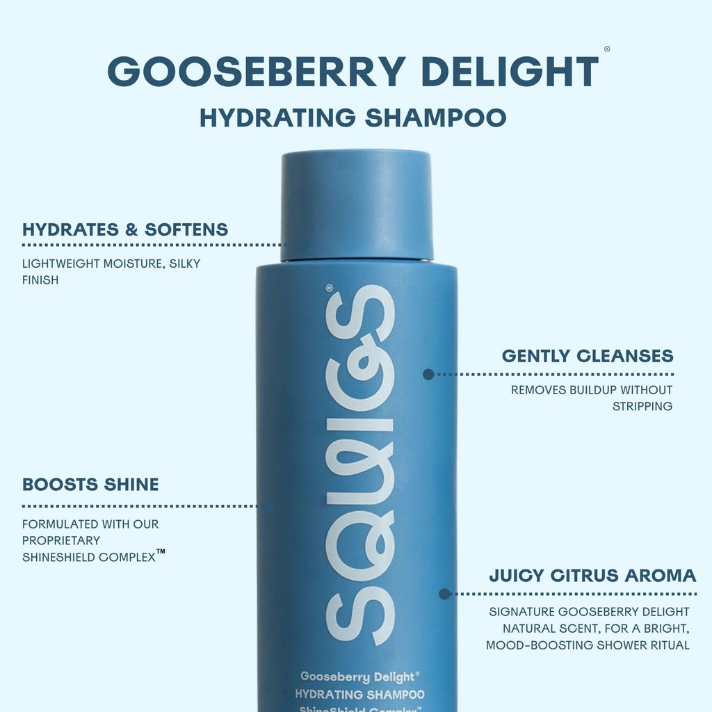 Squigs Gooseberry Delight Hydrating Shampoo – Allure Best of Beauty Winner, Gentle & Color-Safe