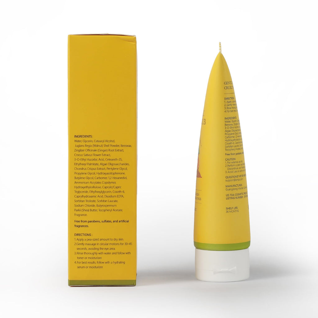 Srripo Revitalizing Exfoliation Face Scrub with Vitamin C & Turmeric | Gentle Daily Facial Polish