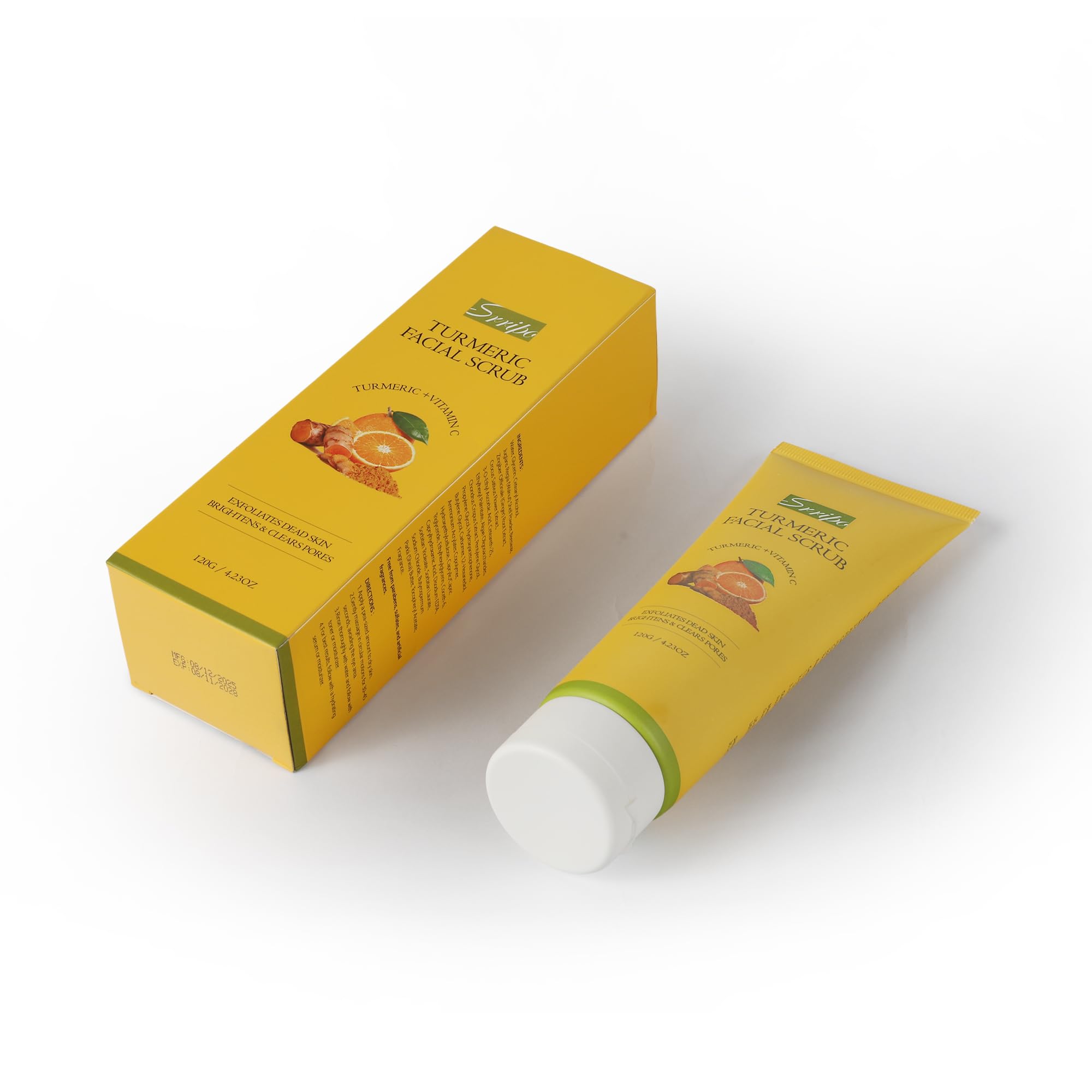 Srripo Revitalizing Exfoliation Face Scrub with Vitamin C & Turmeric | Gentle Daily Facial Polish