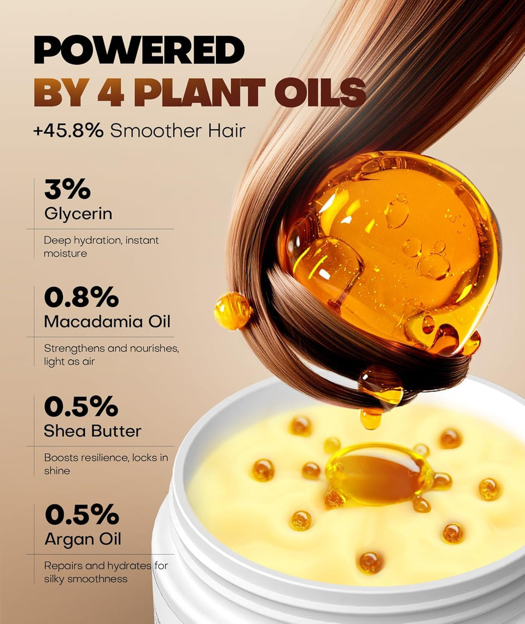 Srripo Collagen Hair Mask — Deep Conditioning & Keratin Treatment (4 Hydrolyzed Proteins) 16.9 oz