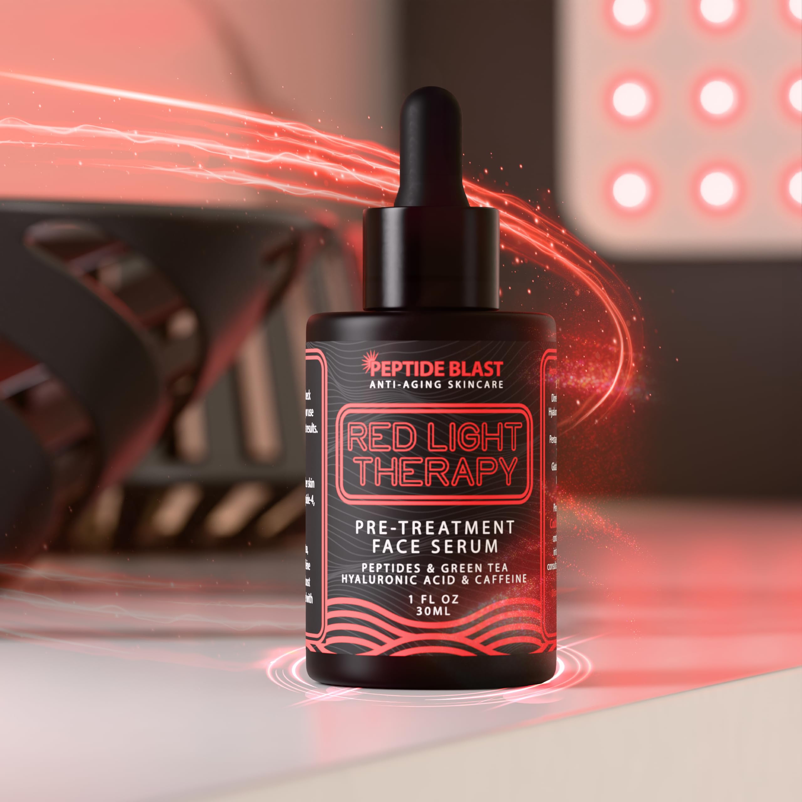 St. Croix Red Light Therapy Activation Serum – Deep Penetration with Green Tea, Hyaluronic Acid & Peptides | Preps Skin for Devices, Improves Fine Lines – 1 oz
