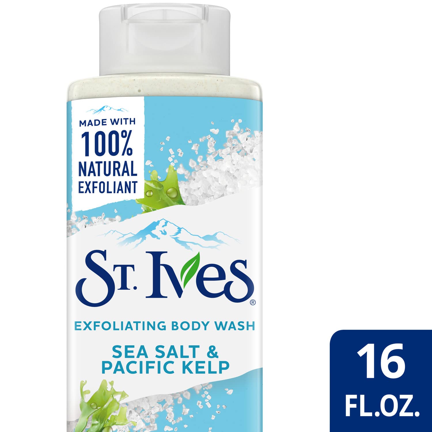 St. Ives Sea Salt & Pacific Kelp Exfoliating Body Wash – 16 oz, Pack of 2