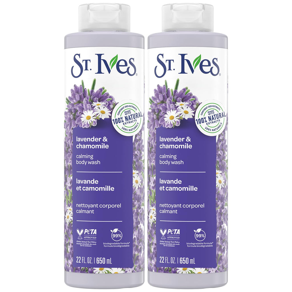 St. Ives Lavender & Chamomile Calming Shower Gel 2-Pack | 22 oz