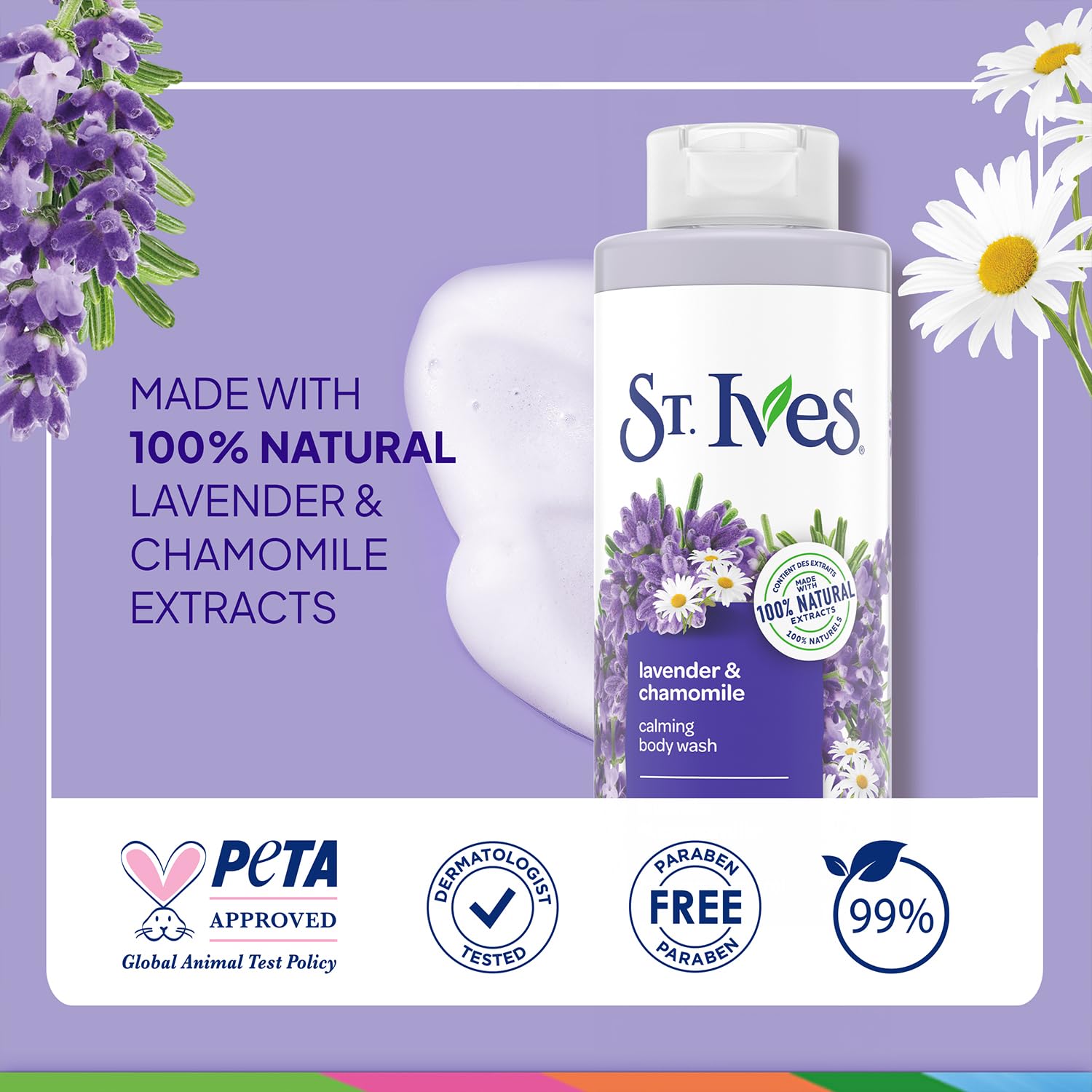 St. Ives Lavender & Chamomile Calming Shower Gel 2-Pack | 22 oz