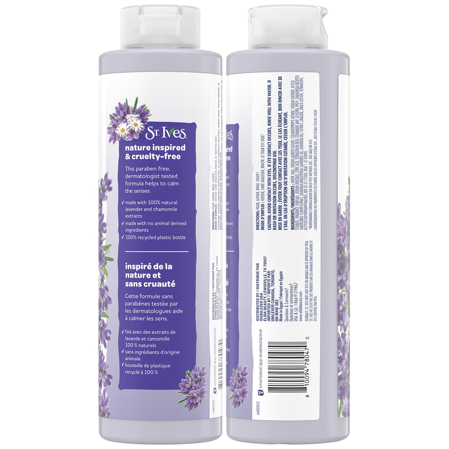 St. Ives Lavender & Chamomile Calming Shower Gel 2-Pack | 22 oz