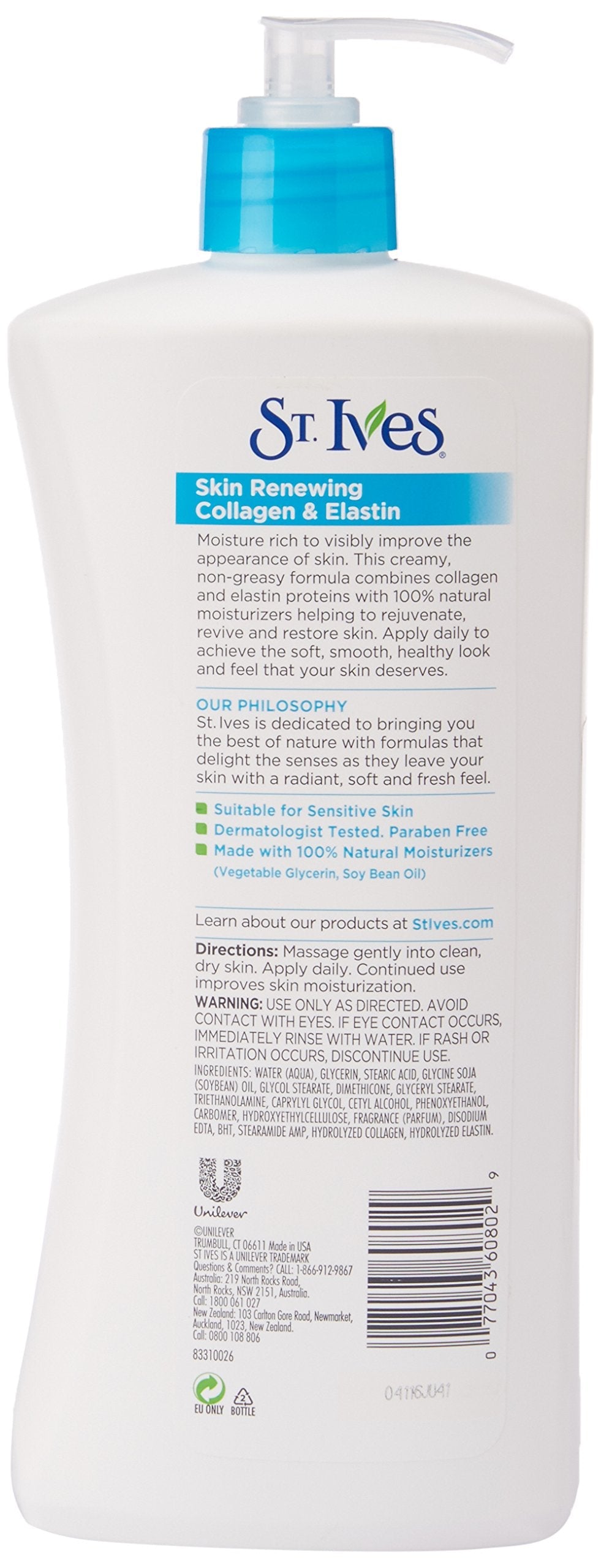 St. Ives Renewing Collagen and Elastin Hand & Body Lotion – Hydration & Elasticity
