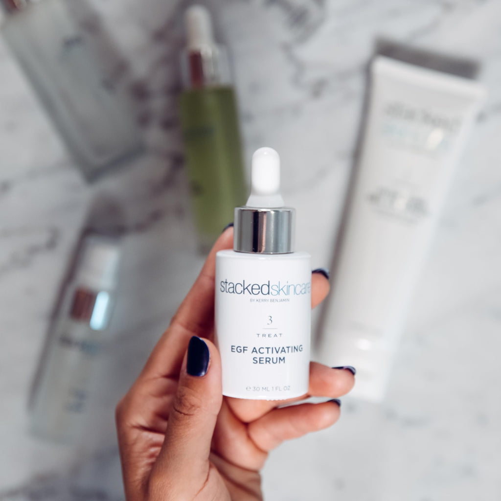 StackedSkincare Hydrating EGF Serum | Lightweight Facial Serum for Smoother Texture & Radiance