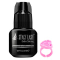 STACY LASH Extra Strong Eyelash Extension Glue — 0.17 fl oz / 5 ml, 0.5–1s Dry, 8-Week Retention, Professional Black Adhesive + Glue Ring