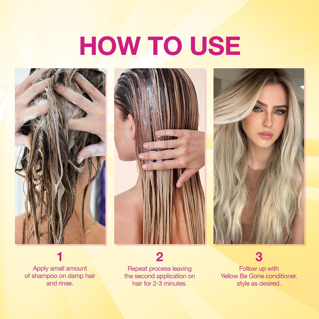 STAR CARE Yellow Be Gone Conditioner 12oz/354ml (2 Pack) – Neutralizes Brass & Strengthens Hair