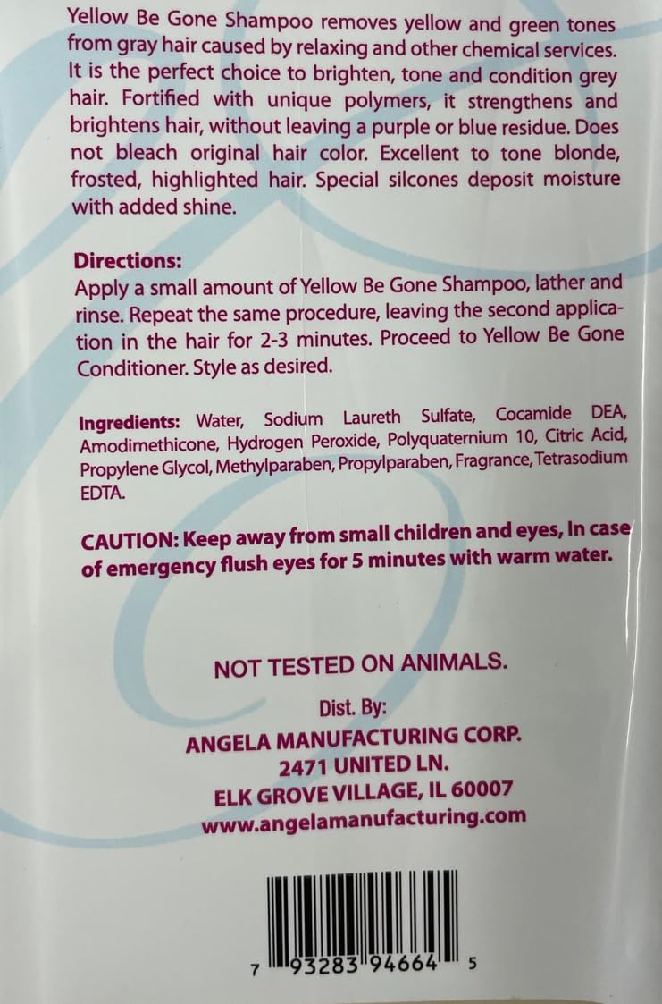 STAR CARE Yellow Be Gone Shampoo 2 Pack – Brassiness Neutralizer for Blonde & Gray Hair