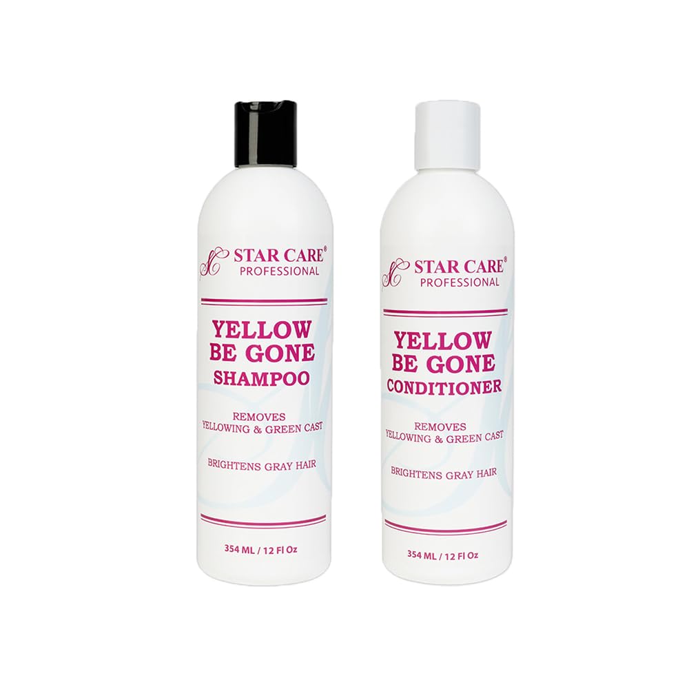 STAR CARE Yellow Be Gone Shampoo & Conditioner Set – 12 oz Each