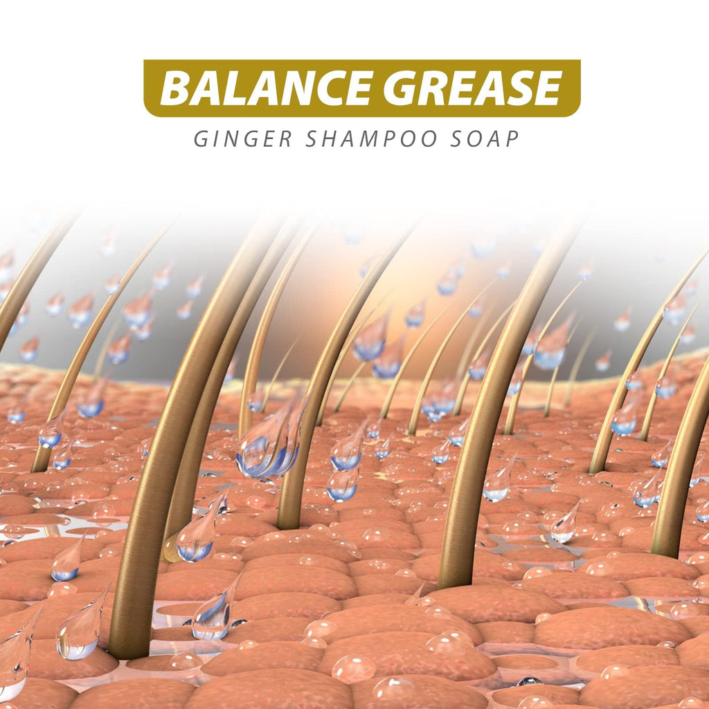 Starhig Ginger Hair Regrowth Shampoo Bar – 3 Pcs, Natural & Organic, For All Hair Types