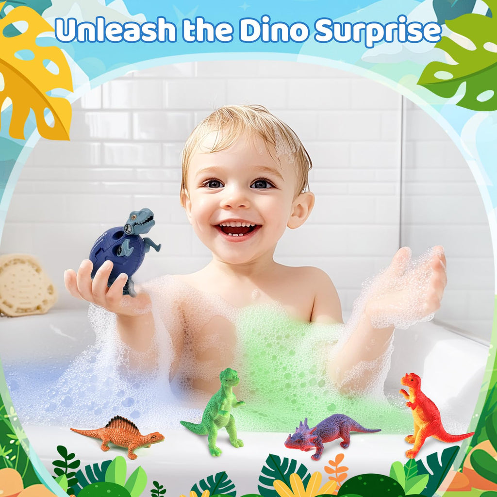 STARYAR Dinosaur Bath Bombs for Kids – 16-Pack with Surprise Toys