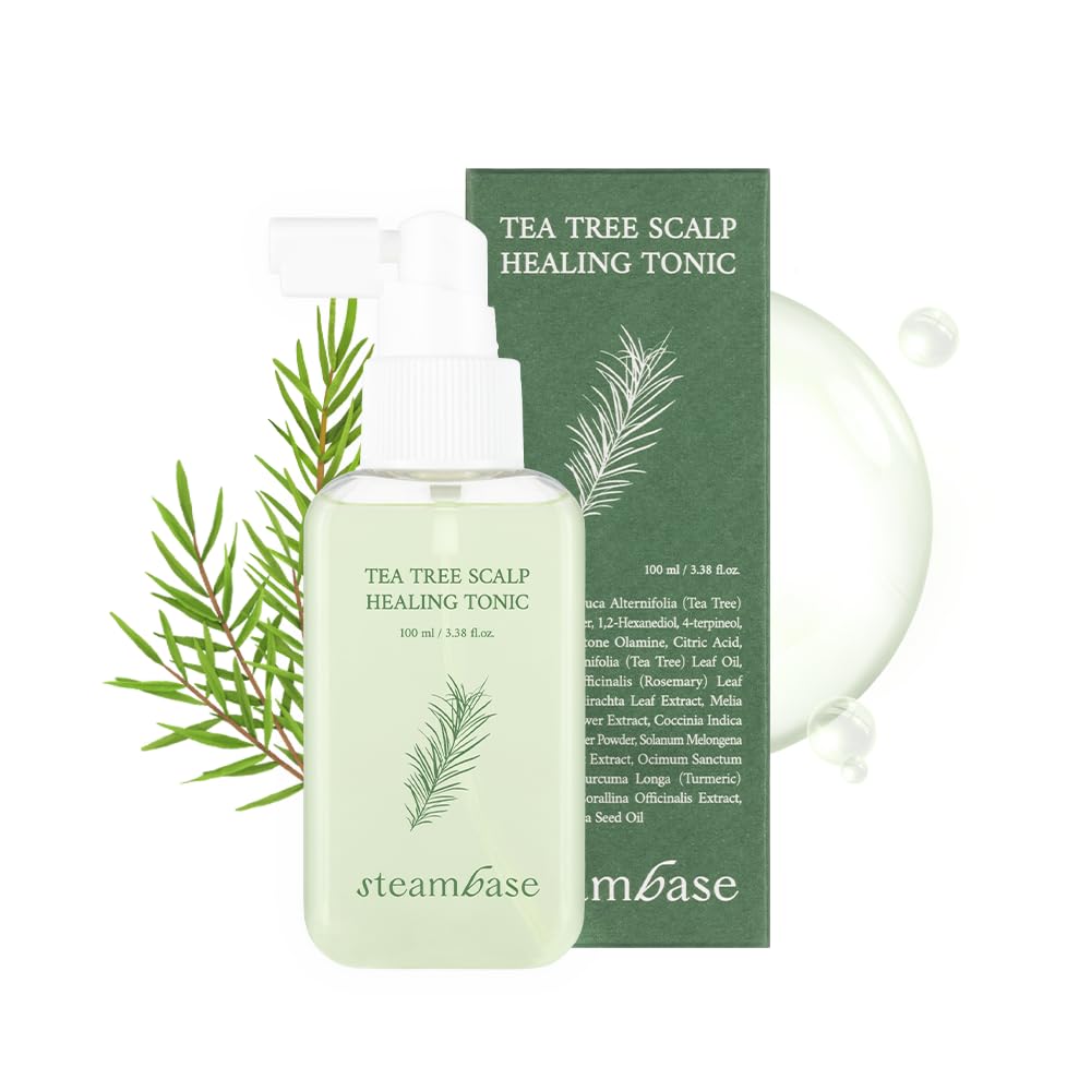 STEAMBASE Tea Tree Scalp Healing Tonic | Hydrating, Soothing Scalp Spray | 3.38 fl oz