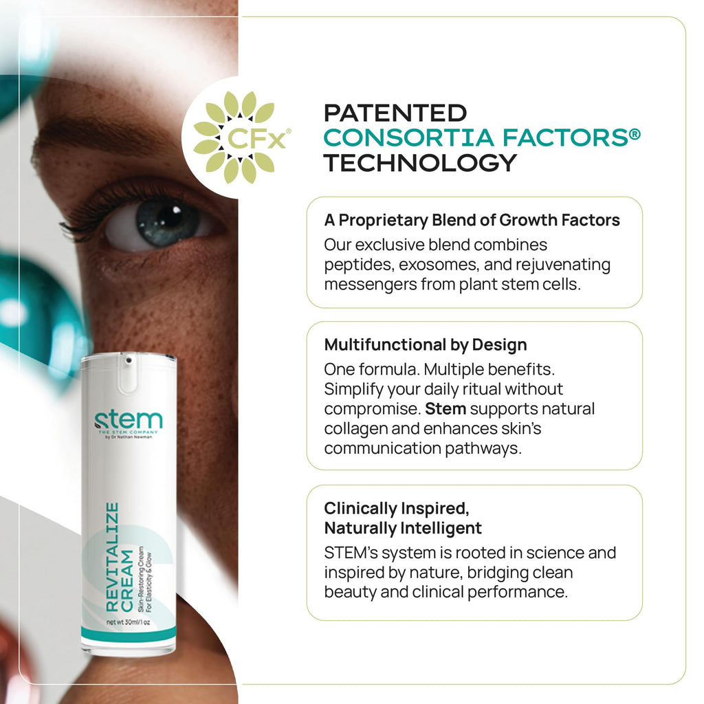 ReVitalize Night Cream — Stem Cell Serum & Niacinamide Moisturizer | STEM Natural Intelligence