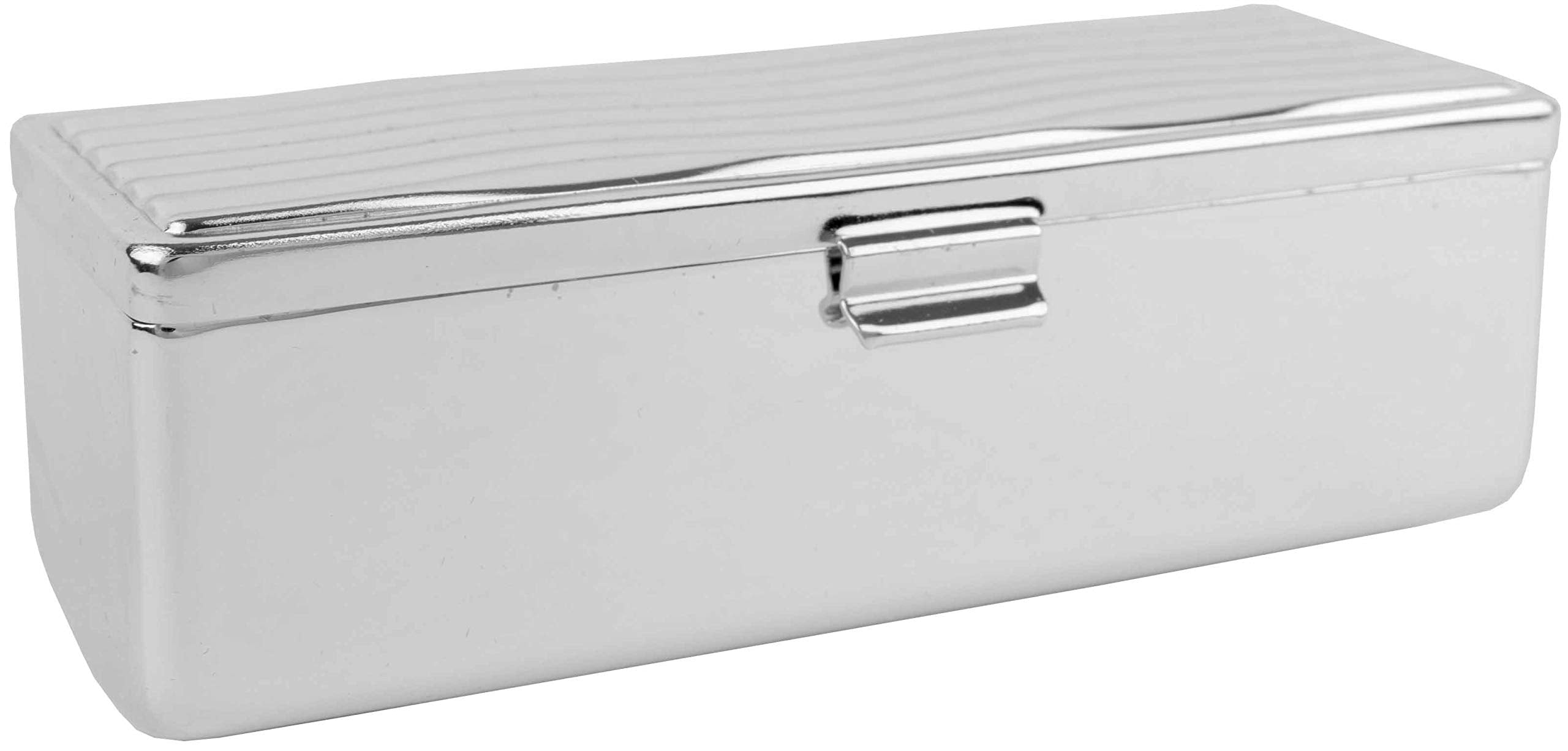 Stephanie Imports Set of 2 Vintage Lipstick Cases with Glass Mirror - Silver Wave