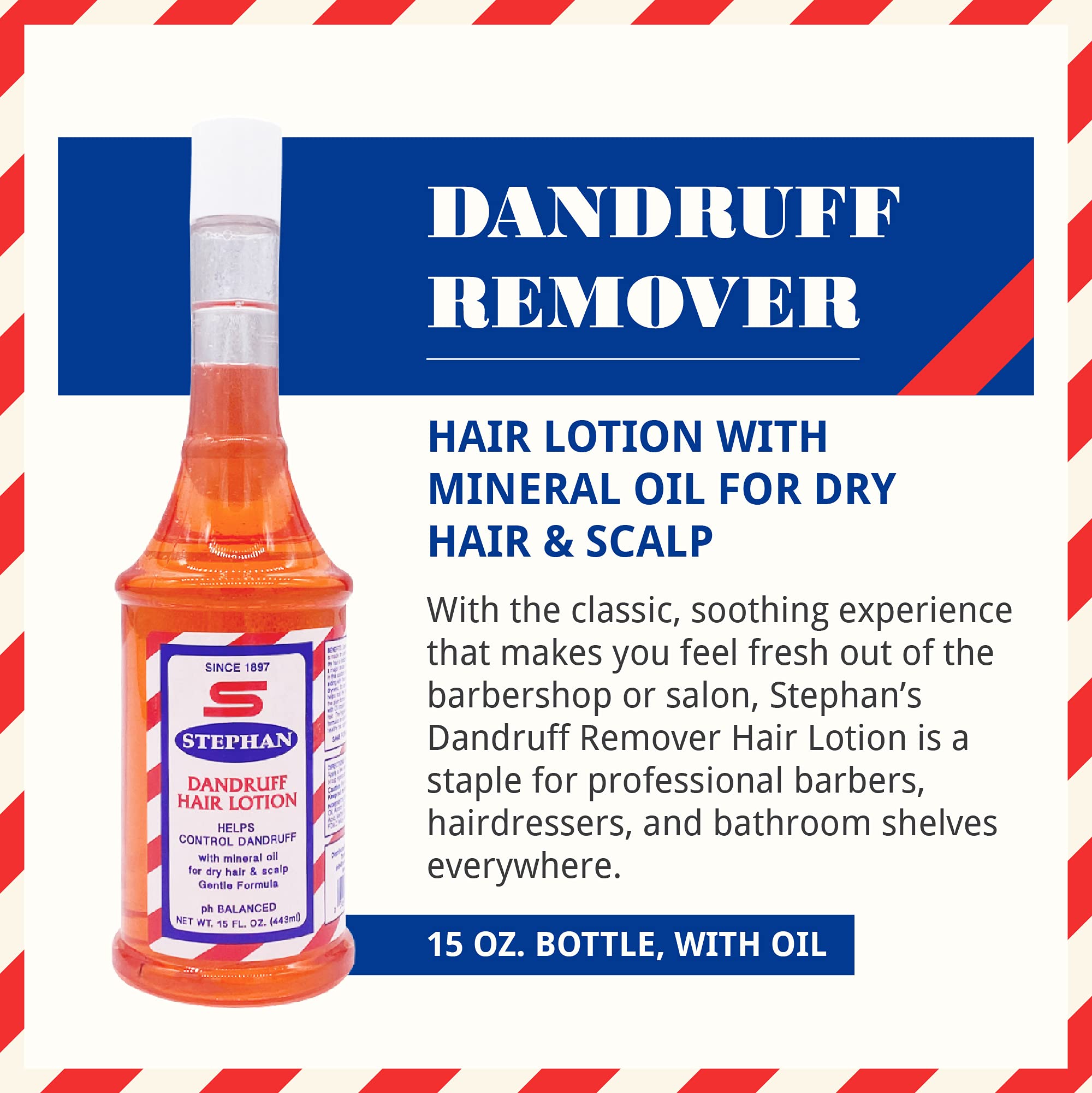 Stephan's Dandruff Remover with Mineral Oil 16 oz — Dry Scalp Care