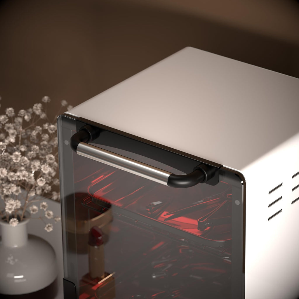 Sterilizer for Nail Tools - 12L High-Temperature Cleaning Box, 4 Temp Settings, 2 Trays, Tweezer Sterilizer, 110V