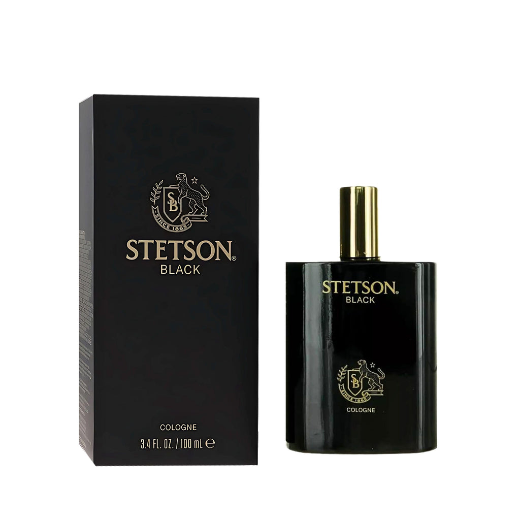 Stetson Black Cologne for Men – 3.4 oz Spray | Bold Woody, Spicy, Musky Scent