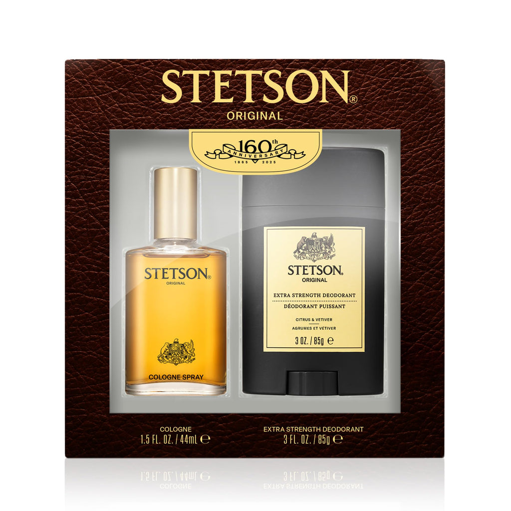 Stetson Original Personal Care Kit – Cologne & Extra Strength Deodorant for Men