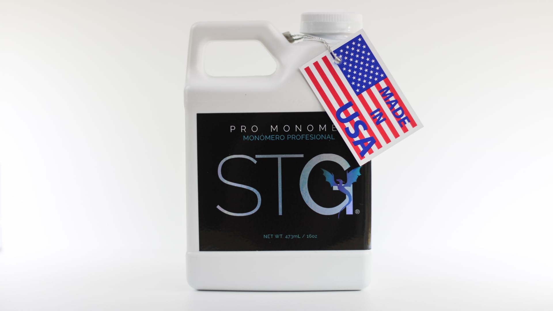 STG Acrylic Monomer EMA - MMA Free, Primerless, Non-Yellowing, Purple 16oz | Nail Sculpting Liquid