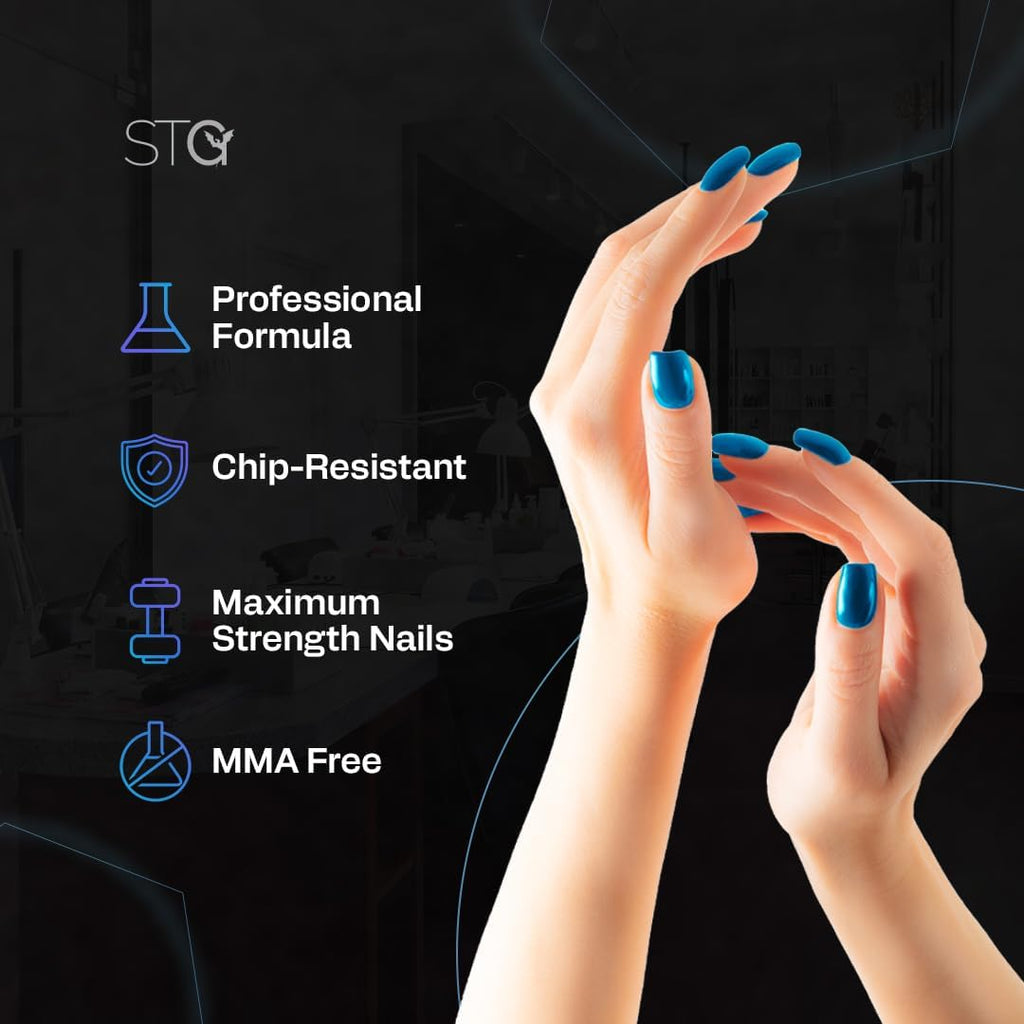 STG Acrylic Monomer EMA - MMA Free, Primerless, Non-Yellowing, Purple 16oz | Nail Sculpting Liquid