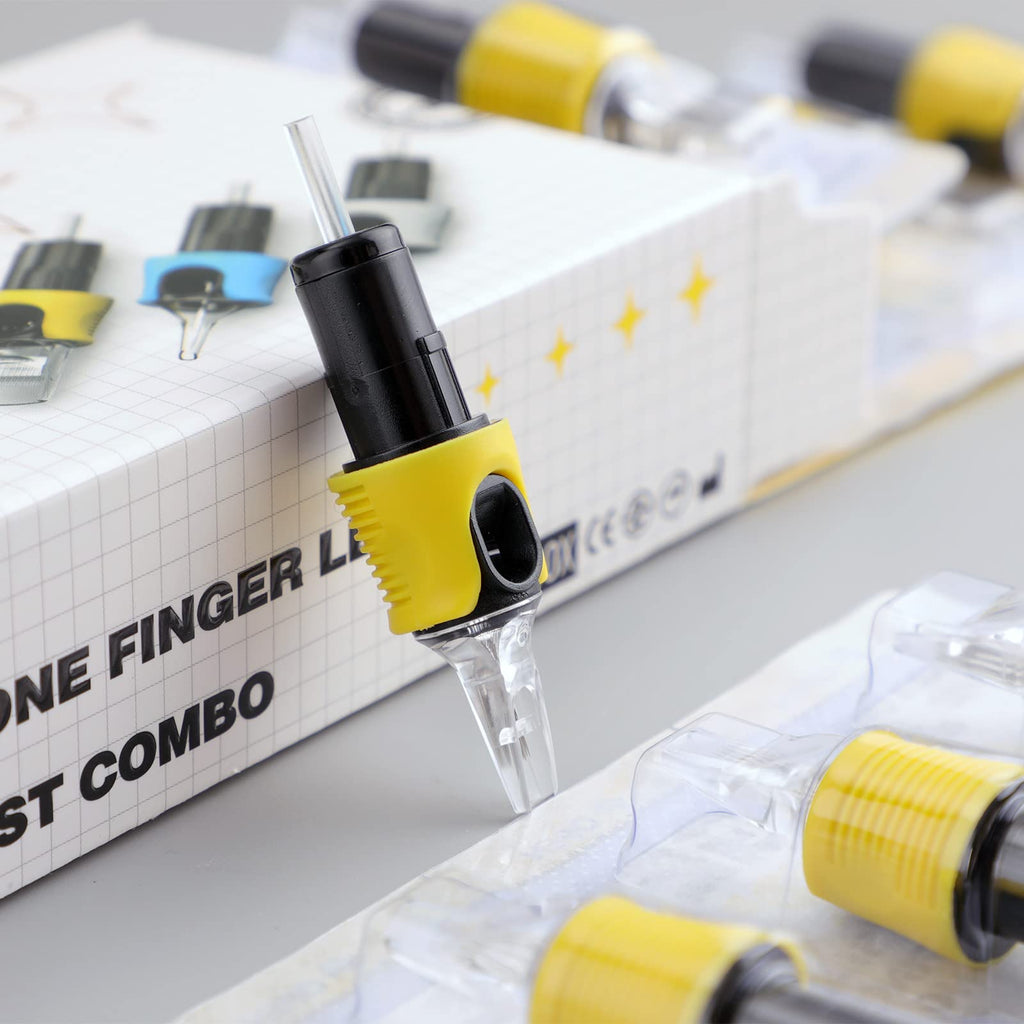 STIGMA Finger Ledge Tattoo Cartridges #12 0.35mm Round Magnum – 47pcs with Membrane for Rotary Machines